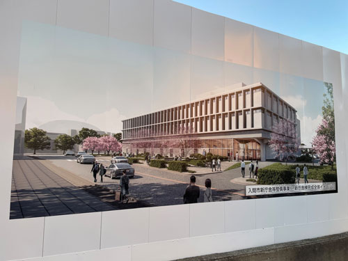 仮囲いにデザインシートを設置